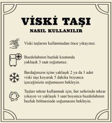 BK Gift Kişiye Özel İsimli Vip Ahşap Tabaklı Viski Bardağı ve 6’lı Doğal Granit Viski Taşı Sunum Seti - Model 2