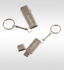 Kişiye Özel F-155-16 Krom USB 3.0 Metal USB Bellek 16 GB