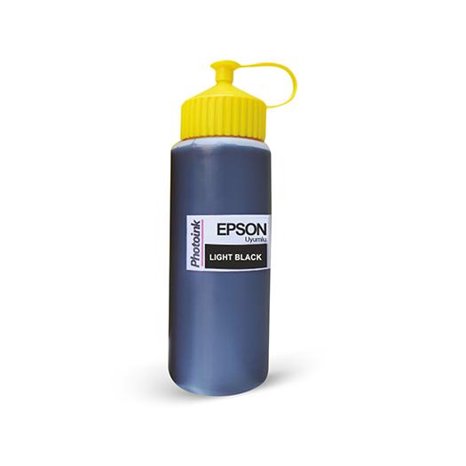 Epson Plotter için uyumlu 500 ml Pigment Light Black Mürekkep (PHOTOINK Akıllı Mürekkep)