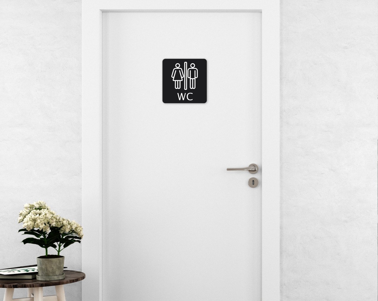 BK Home Ortak WC Kapı Yönlendirme Levhası-2