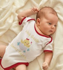 BK Kids Hoş Geldin Bebek Tasarımlı Kırmızı Bebek Body Zıbın-2