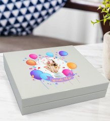 Kişiye Özel Kutuda Fotoğraflı Doğum Günü Tasarımlı 16'lı Madlen Çikolata Hediye Seti-5