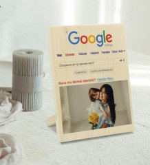 Kişiye Özel Google Dünyanın En İyi Annesi Dekoratif Ahşap Çerçeve