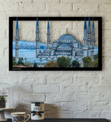 Kişiye Özel İstanbul Sultan Ahmet Camii Temalı 3D Ahşap Tablo-2