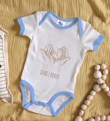 BK Kids Hoş Geldin Bebek Tasarımlı Mavi Bebek Body Zıbın-5
