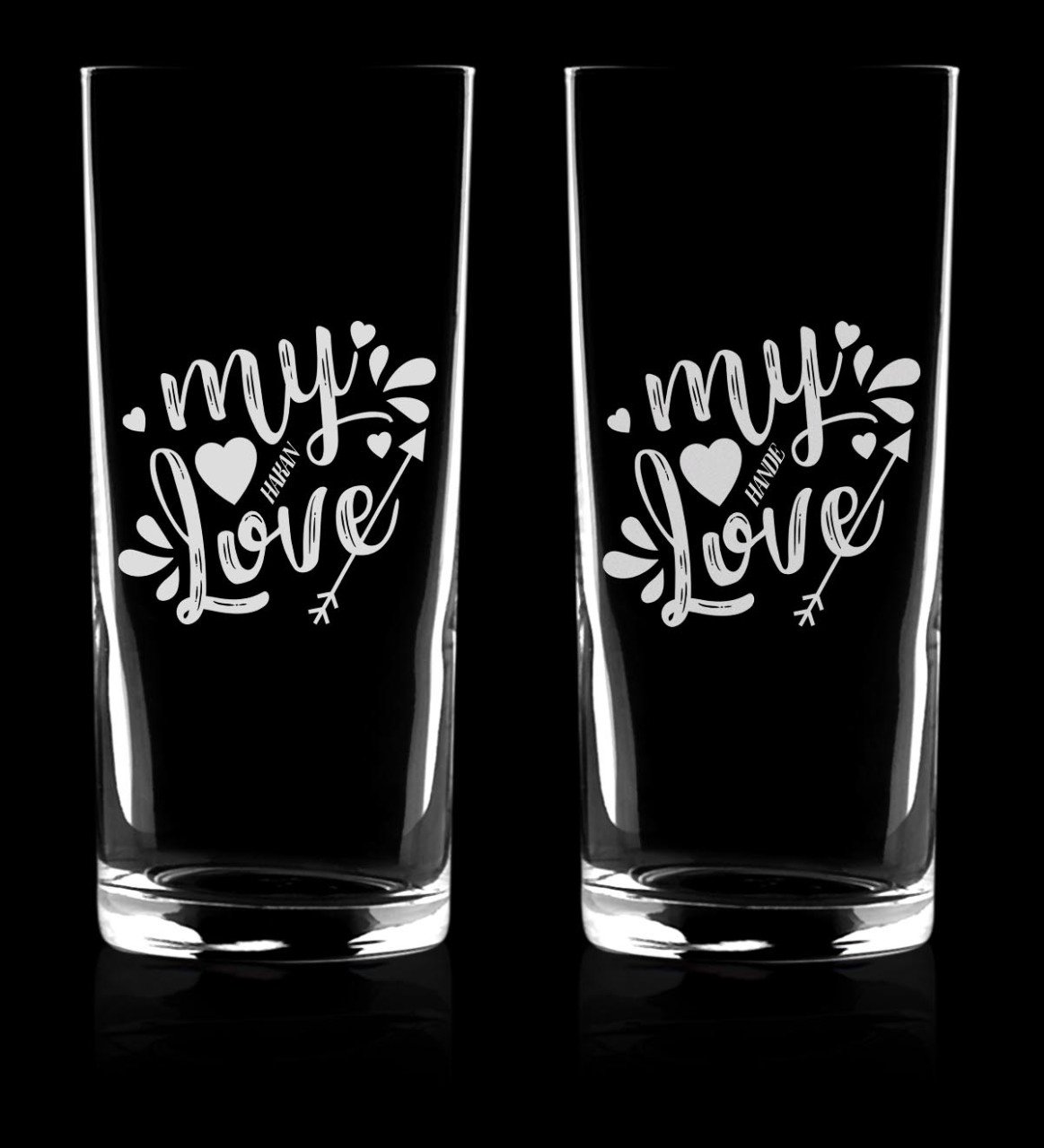 Kişiye Özel İkili Aşkım Rakı Bardağı Seti - 1