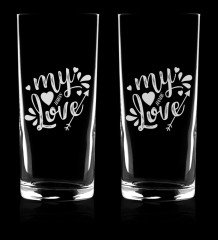 Kişiye Özel İkili Aşkım Rakı Bardağı Seti - 1