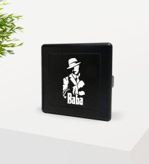 BK Home Baba Godfather Tasarımlı Siyah Metal Sigara Tabakası-18