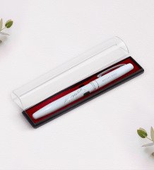 Kişiye Özel Atatürk İmzalı Beyaz Metal Roller Kalem