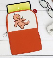 BK Gift Oyuncak Tasarımlı Taşınabilir Koruyucu Tablet Kılıfı & Organizer Çanta - Turuncu-1