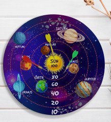 BK Gift Güneş Sistemi Tasarımlı 40cm Dart Oyun Seti