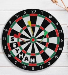 Kişiye Özel İsimli Eğlenceli 40cm Dart Oyun Seti Model 1