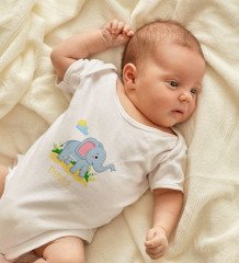 BK Kids Kişiye Özel İsimli Beyaz Bebek Body Zıbın ve Erkek Bebek Künyesi Hediye Seti-19
