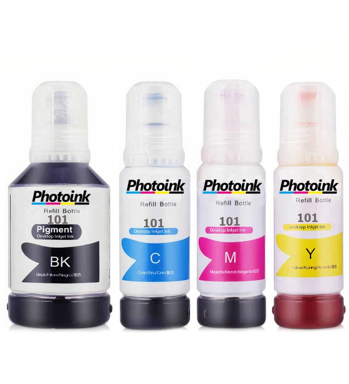 EPSON 101 ECOTANK PHOTOINK 4 RENK SET MÜREKKEP L6290 L6270 L6260 L4266 L4260 L6276 L6190 L6170 L6160 L4160 L4150 L14150