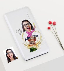 Kişiye Özel Yılbaşı Temalı Bayan Karikatürlü Pb-159 7000 mAh Powerbank - 6