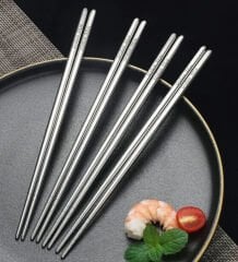 BK Gift Kişiye Özel İsimli Paslanmaz Çelik Chopsticks (10 Adet)