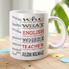 Kişiye Özel Mesleki İngilizce Öğretmeni Beyaz Kupa Bardak - 7
