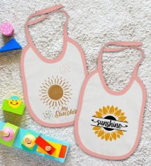 BK Kids Sunshine Tasarımlı 2’li Pembe Mama Önlüğü-1