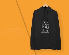 BK Gift Kişiye Özel Sevgililer İsimli İkili Siyah Sweatshirt Seti, Sevgililer Hediye, Çift Hediyesi, Yıl Dönümü Hediyesi, Kişiye Özel Sweatshirt-2