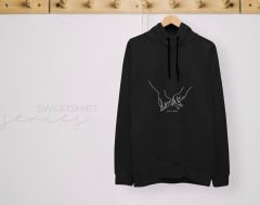 BK Gift Kişiye Özel Sevgililer İsimli İkili Siyah Sweatshirt Seti, Sevgililer Hediye, Çift Hediyesi, Yıl Dönümü Hediyesi, Kişiye Özel Sweatshirt-3