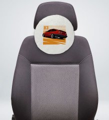 BK Gift Drift Car Tasarımlı Yuvarlak Araç Koltuk Yastığı-1