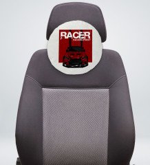 BK Gift Racer Tasarımlı Yuvarlak Araç Koltuk Yastığı-1