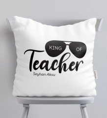 Kişiye Özel Öğretmenin Kralı Beyaz Yastık-1