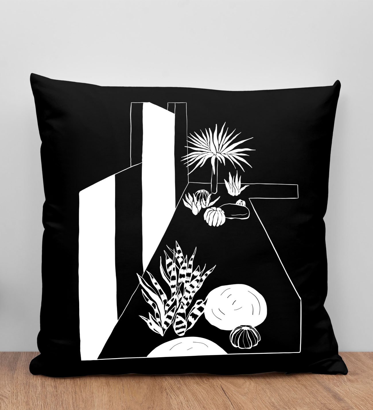BK Gift Modern Art Tasarımlı Siyah Kırlent Yastık, Arkadaşa Hediye, Ev Dekorasyonu, Ev Hediyesi-6