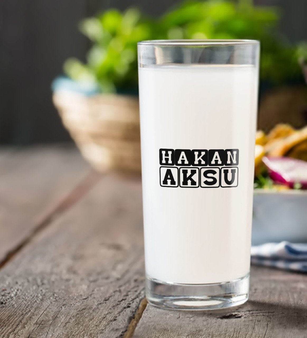 Kişiye Özel Renkli Baskılı İsimli Rakı Bardağı-30