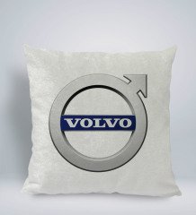 BK Gift Volvo Tasarımlı Kare Araç Koltuk Yastığı-1