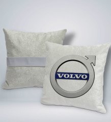 BK Gift Volvo Tasarımlı Kare Araç Koltuk Yastığı-1
