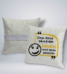 BK Gift Esprili Kare Araç Koltuk Yastığı-09