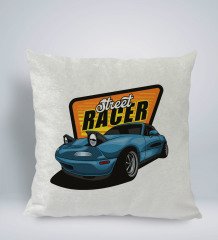 BK Gift Street Racer Tasarımlı Kare Araç Koltuk Yastığı-1