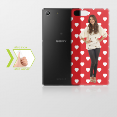 Kişiye Özel Sony Xperia M5 İnce Şeffaf Silikon Telefon Kapağı