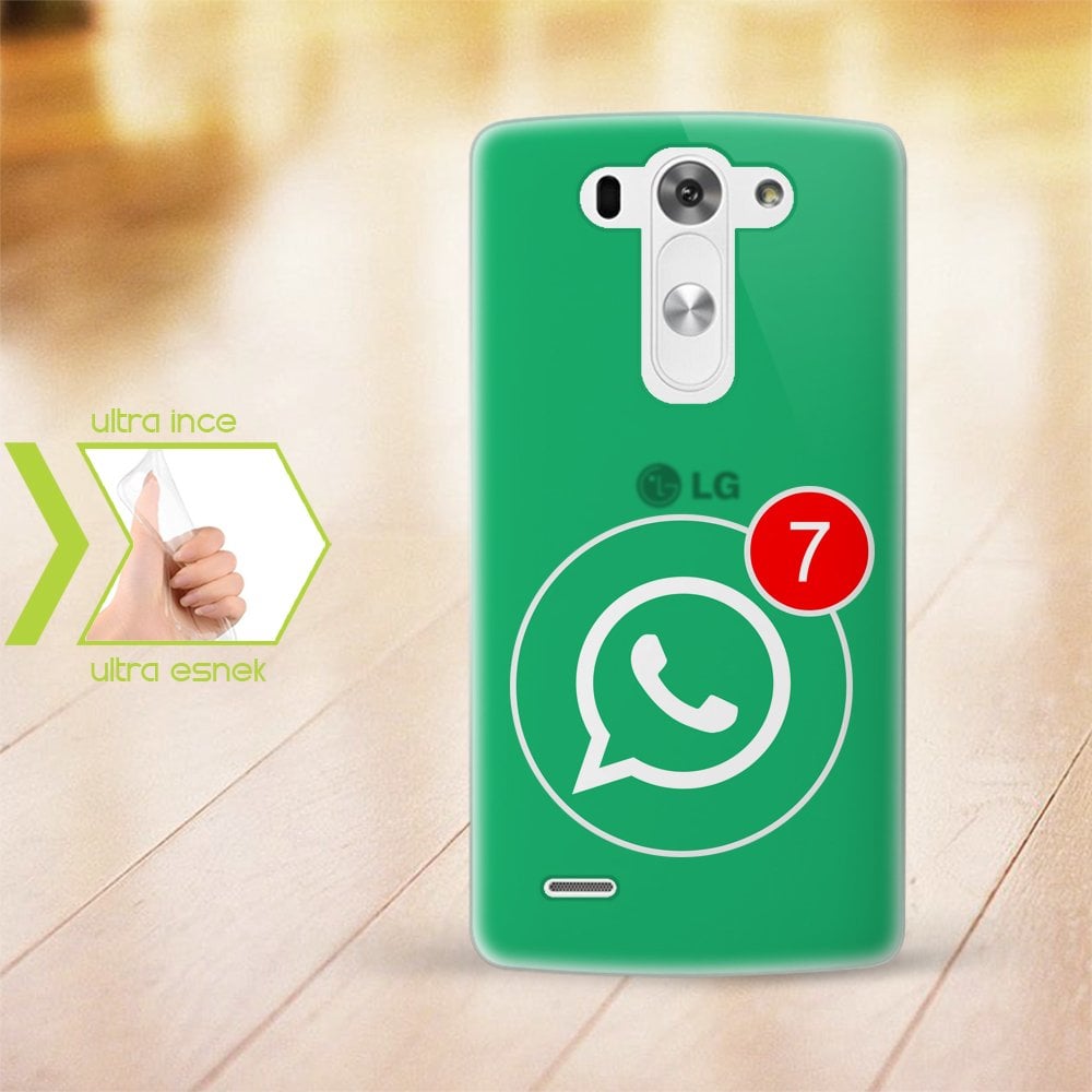 Kişiye Özel LG G3 İnce Şeffaf Silikon Telefon Kapağı (WhatsApp-1)