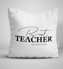 Kişiye Özel En İyi Öğretmen Beyaz Yastık-17