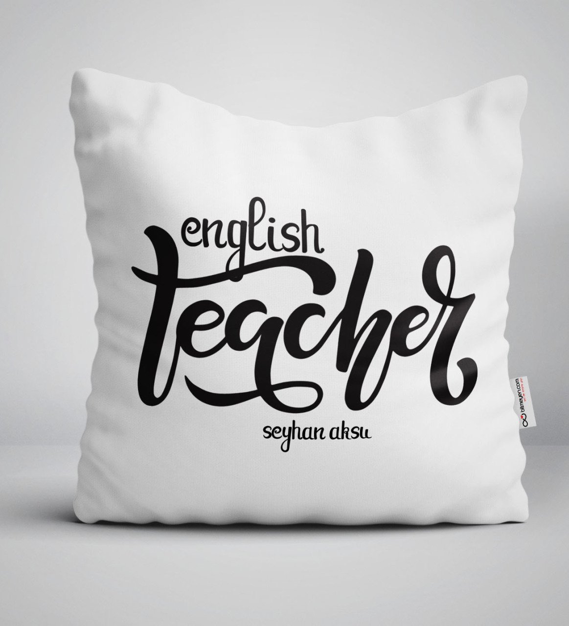 Kişiye Özel İngilizce Öğretmeni Beyaz Yastık-15