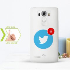 Kişiye Özel LG G4 İnce Şeffaf Silikon Telefon Kapağı (Twitter-2)