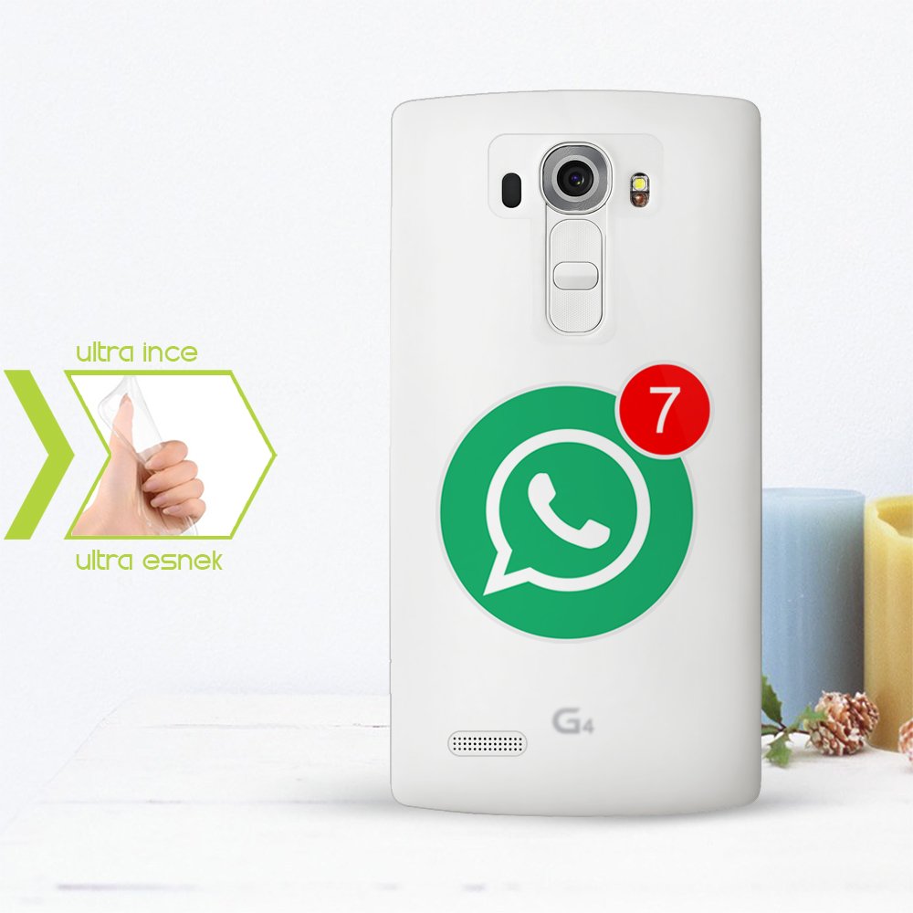 Kişiye Özel LG G4 İnce Şeffaf Silikon Telefon Kapağı (WhatsApp-2)