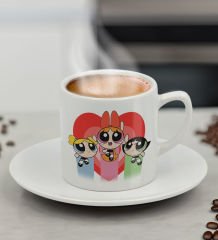 BK Gift Powerpuff Girls Buttercup Türk Kahvesi Fİncanı-1, Arkadaşa Hediye, Doğum Günü Hediyesi