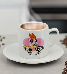 BK Gift Powerpuff Girls Buttercup Türk Kahvesi Fİncanı-2, Arkadaşa Hediye, Doğum Günü Hediyesi