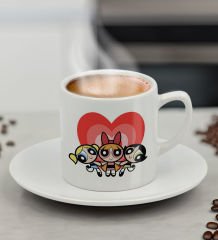 BK Gift Powerpuff Girls Buttercup Türk Kahvesi Fİncanı-6, Arkadaşa Hediye, Doğum Günü Hediyesi