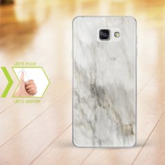 Kişiye Özel Samsung Galaxy A3 - A5 - A7 2016 İnce Şeffaf Silikon Telefon Kapağı (Mermer Temalı-2)