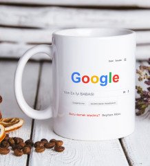 Kişiye Özel Google Yılın En İyi Babası Tasarımlı Kupa Bardak-1