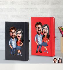 BK Gift Kişiye Özel Sevgililer Karikatürlü 2’li Defter Seti, Sevgiliye Hediye, Sevgililer Günü Hediyesi, Doğum Günü Hediyesi-2