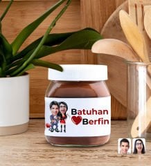 BK Gift Sevgiliye Özel İsimli ve Karikatürlü Nutella 400gr., Sevgiliye Hediye, Sevgililer Günü Hediye, Doğum Günü Hediyesi-7