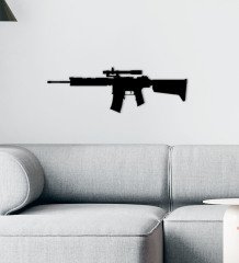 BK Gift Silah Tasarımlı Ahşap Duvar Süsü-74