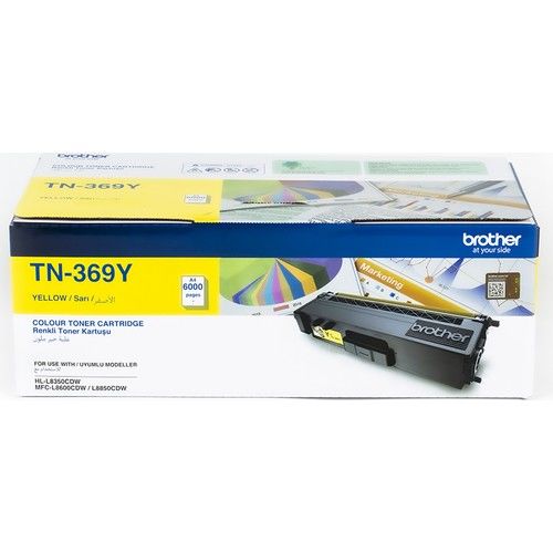 BROTHER TN-369Y Orijinal Sarı Toner (6000 Sayfa)