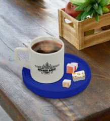 Kişiye Özel Mavi Sunum Tabaklı İsimli Türk Kahvesi Fincanı Model 32