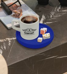 Kişiye Özel Mavi Sunum Tabaklı İsimli Türk Kahvesi Fincanı Model 33